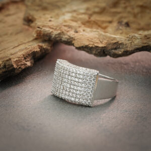 925 Sterling Silver Dazzling Icy Ring for men | Ring Silver Cubic Zirconia Ring